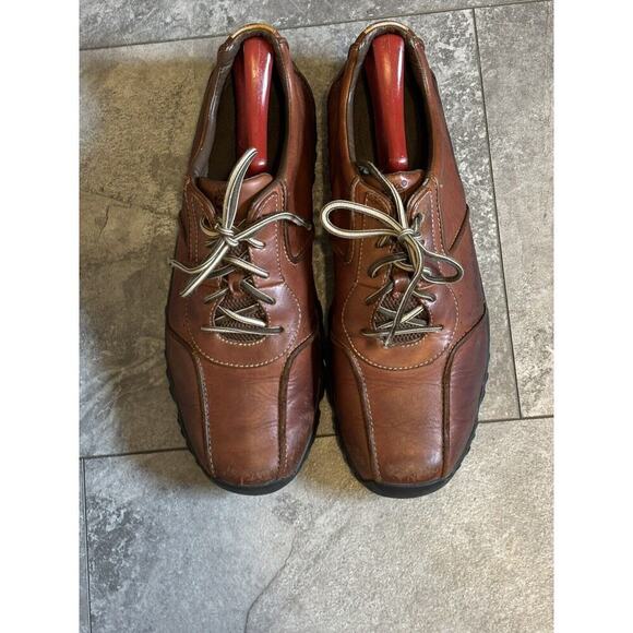 Timberland Lexington Av Saddle Brown Leather Comfort Shoe 555018 Mens 11 - Picture 1 of 11